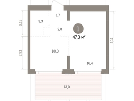 Продается 1-комнатная квартира ЖК Кварталы Драверта, дом 4, 47.26  м&sup2;, 9040000 рублей