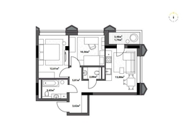 Продается 2-комнатная квартира ЖК Северное Сияние Бизнес, 56.75  м&sup2;, 10716000 рублей