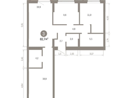 Продается 3-комнатная квартира ЖК Кварталы Драверта, дом 6, 82.67  м&sup2;, 13300000 рублей