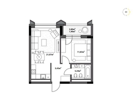 Продается 1-комнатная квартира ЖК Северное Сияние Бизнес, 45.47  м&sup2;, 9550730 рублей