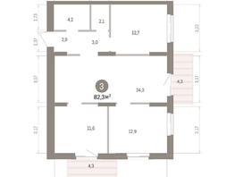 Продается 3-комнатная квартира ЖК Кварталы Драверта, дом 4, 82.3  м&sup2;, 12480000 рублей