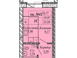 Продается Студия ЖК Семиреченская, дом 3, 21.85  м&sup2;, 3059000 рублей