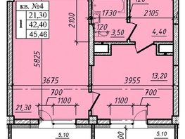 Продается 1-комнатная квартира  Дом на 6-й Линии, 45.46  м&sup2;, 7046300 рублей
