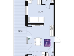 Продается 1-комнатная квартира ЖК Северное Сияние Премиум, 58.3  м&sup2;, 12669000 рублей