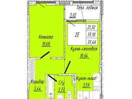 Продается 1-комнатная квартира  Дом на 2-й Дачной, 37.46  м&sup2;, 7866600 рублей