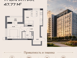 Продается 1-комнатная квартира ЖК Клубный дом на Пушкина, 47.77  м&sup2;, 10987100 рублей