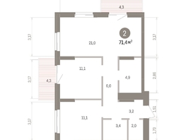 Продается 2-комнатная квартира ЖК Кварталы Драверта, дом 4, 71.37  м&sup2;, 12130000 рублей