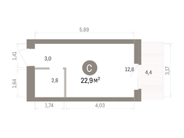 Продается Студия ЖК Кварталы Драверта, дом 4, 22.93  м&sup2;, 5210000 рублей