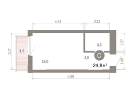 Продается Студия ЖК Кварталы Драверта, дом 6, 24.76  м&sup2;, 5660000 рублей