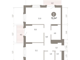 Продается 2-комнатная квартира ЖК Кварталы Драверта, дом 4, 71.24  м&sup2;, 13090000 рублей