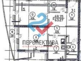 2-комнатная квартира, 68 м², 4/17 этаж