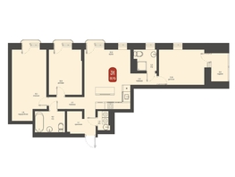 Продается 3-комнатная квартира ЖК Косарева, дом 6, 80.45  м², 15887750 рублей