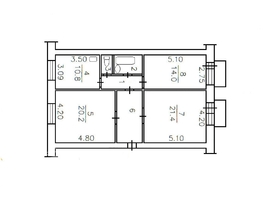 Продается 3-комнатная квартира Пушкина пер, 83.9  м&sup2;, 6100000 рублей
