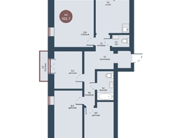 Продается 4-комнатная квартира ЖК Белозерский, корпус 3, 102.7  м&sup2;, 20702485 рублей