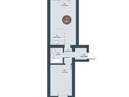 Продается 2-комнатная квартира ЖК Белозерский, корпус 1, 56.1  м&sup2;, 9751302 рублей