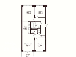 Продается 4-комнатная квартира ЖК На Комсомольском, дом 48, 95  м&sup2;, 12200000 рублей