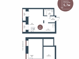 Продается Студия ЖК Белозерский, корпус 4, 58.2  м&sup2;, 12464694 рублей